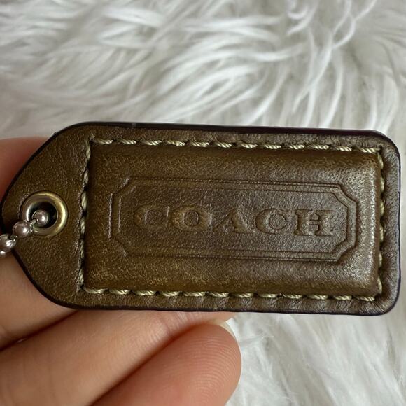 1.5" y2k COACH Vintage Fob Bag Charm Hang tag Hangtag - Picture 1 of 2
